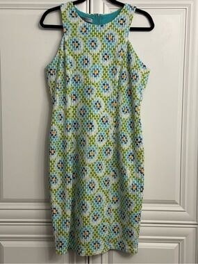 Maggy London for Melanie Lynne Size 12 Midi Sleeveless Vibrant Sheath Dress
